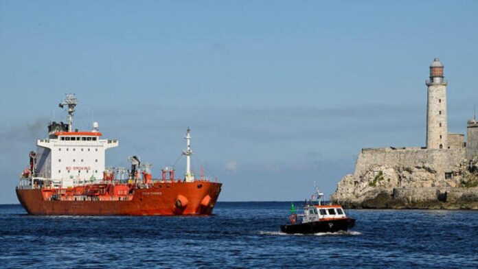 An oil tanker delivering fuel to Cuba as the island faces a massive energy and food shortage.